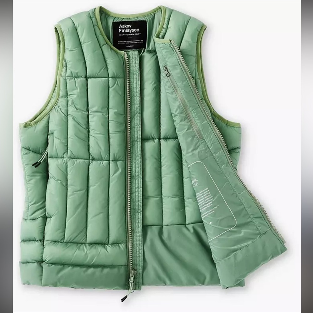 Askov Finlayson Women’s Preservation Vest Size XS – Green Recycled Insulation